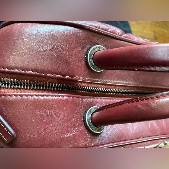 CHANEL Burgundy Leather Bowling Bag! - Picture 2 of 11